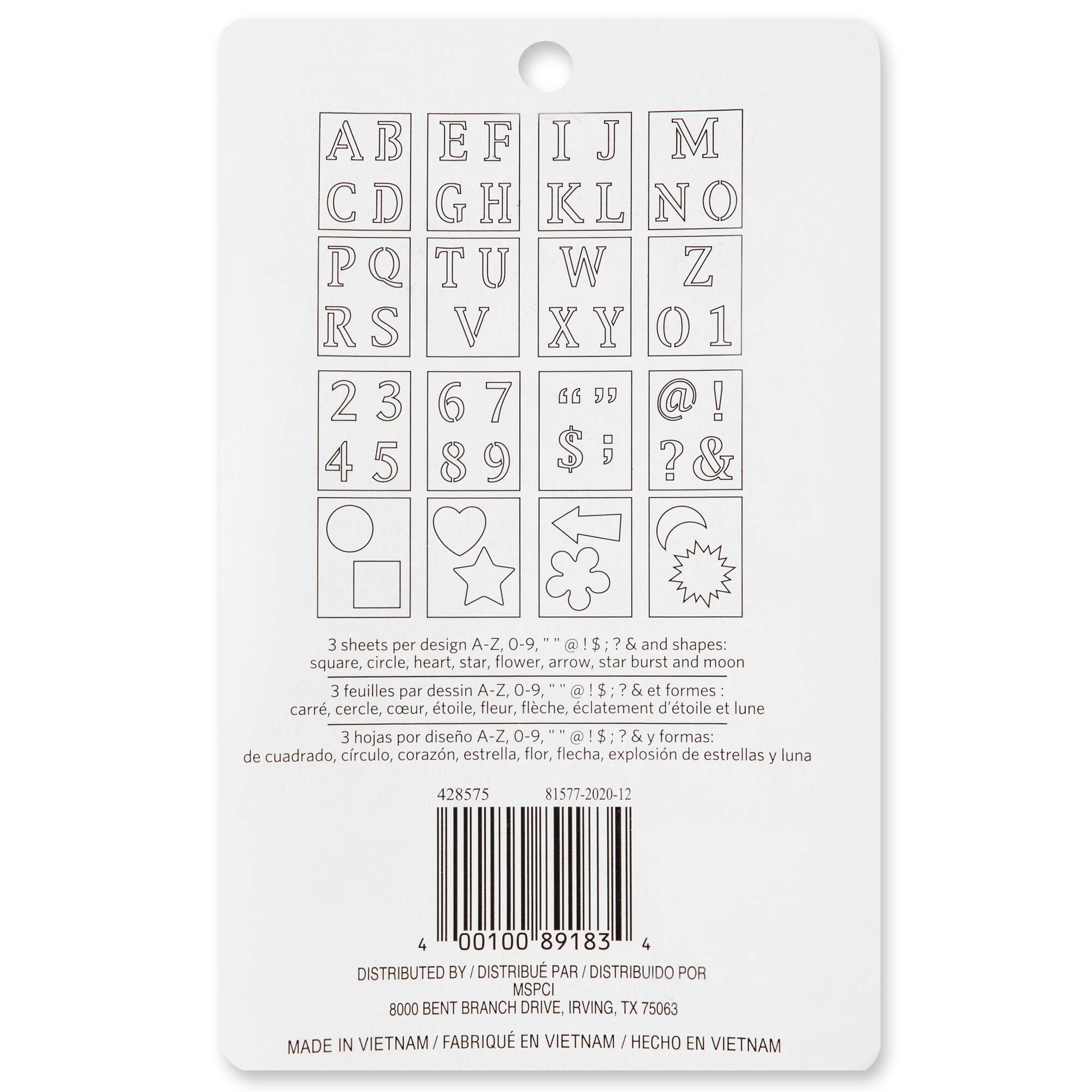 1.5" Old School Alphabet Stencils by Craft Smart®